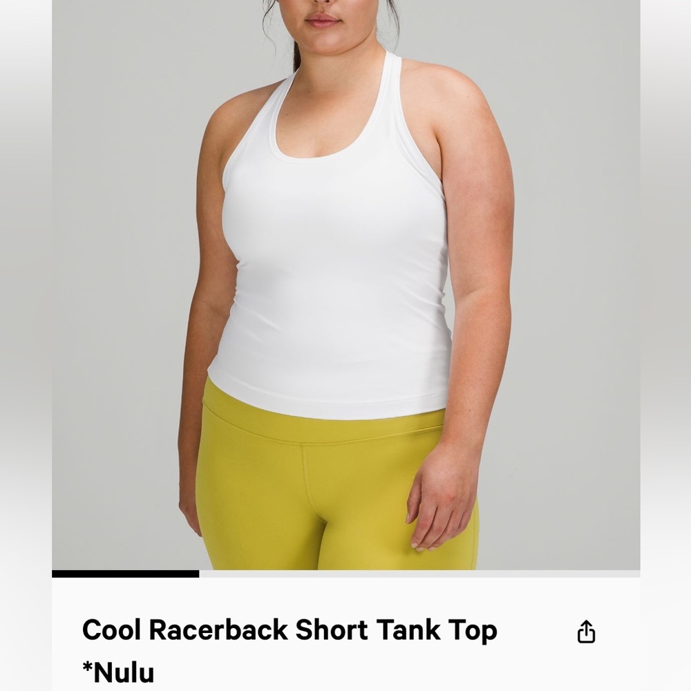 Lululemon nulu tank top in white